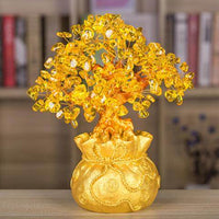 Citrine Crystal Abundance Tree Sculpture