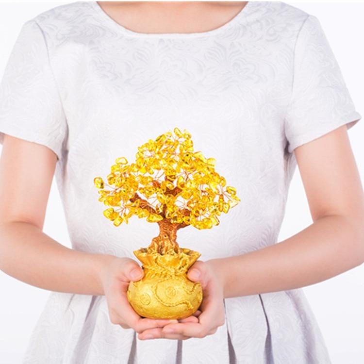 Citrine Crystal Abundance Tree Sculpture