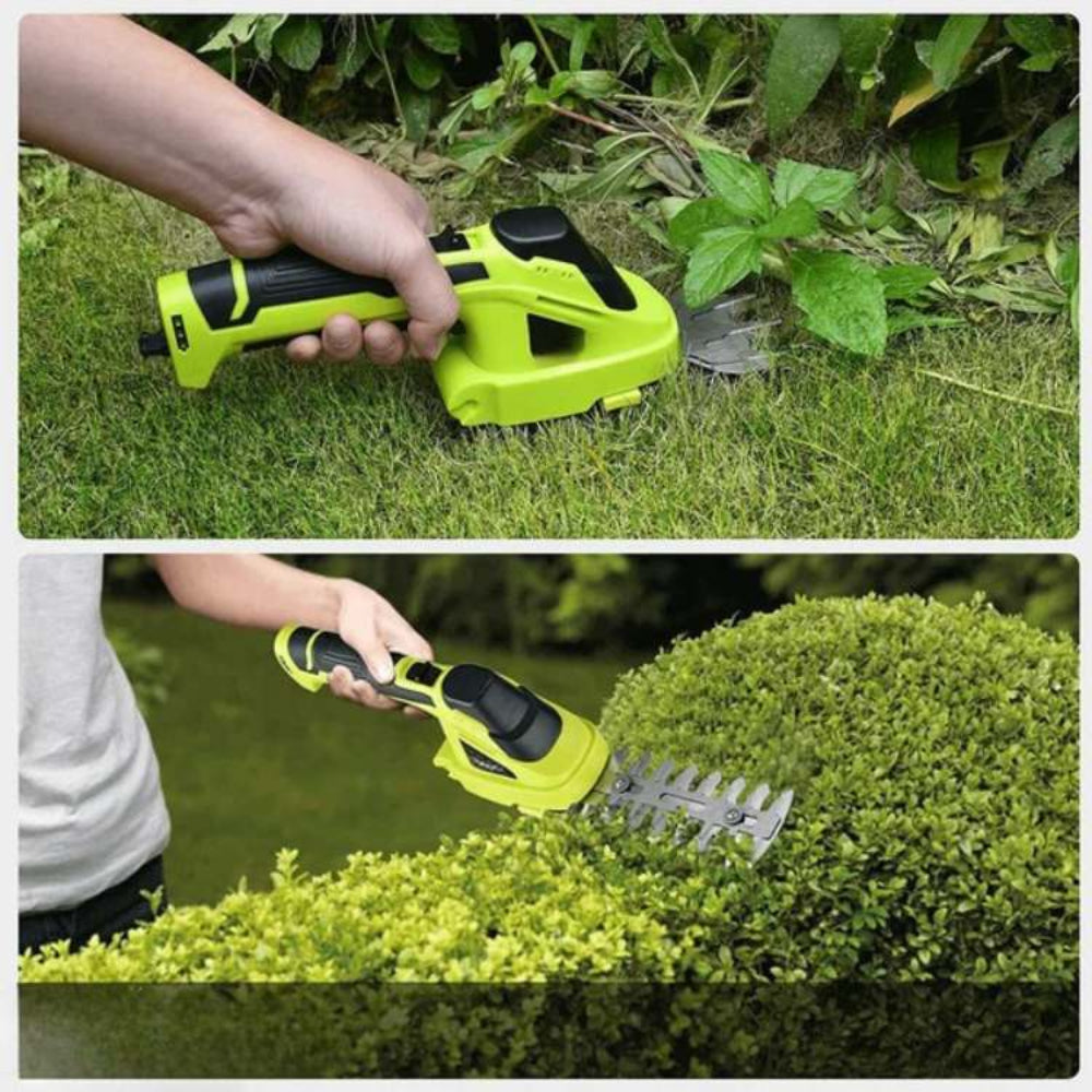Cordless 2-in-1 Grass Trimmer - Rechargeable Hedge and Lawn Mower
