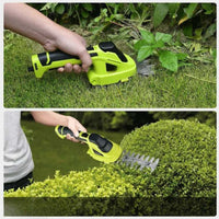Cordless 2-in-1 Grass Trimmer - Rechargeable Hedge and Lawn Mower