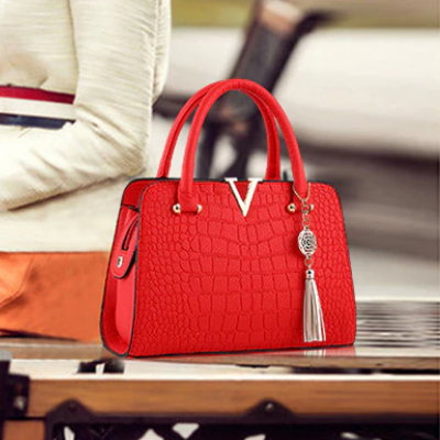 Chic Crocodile Embossed Handbag