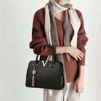 Chic Crocodile Embossed Handbag