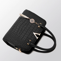 Chic Crocodile Embossed Handbag