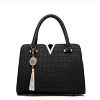 Chic Crocodile Embossed Handbag