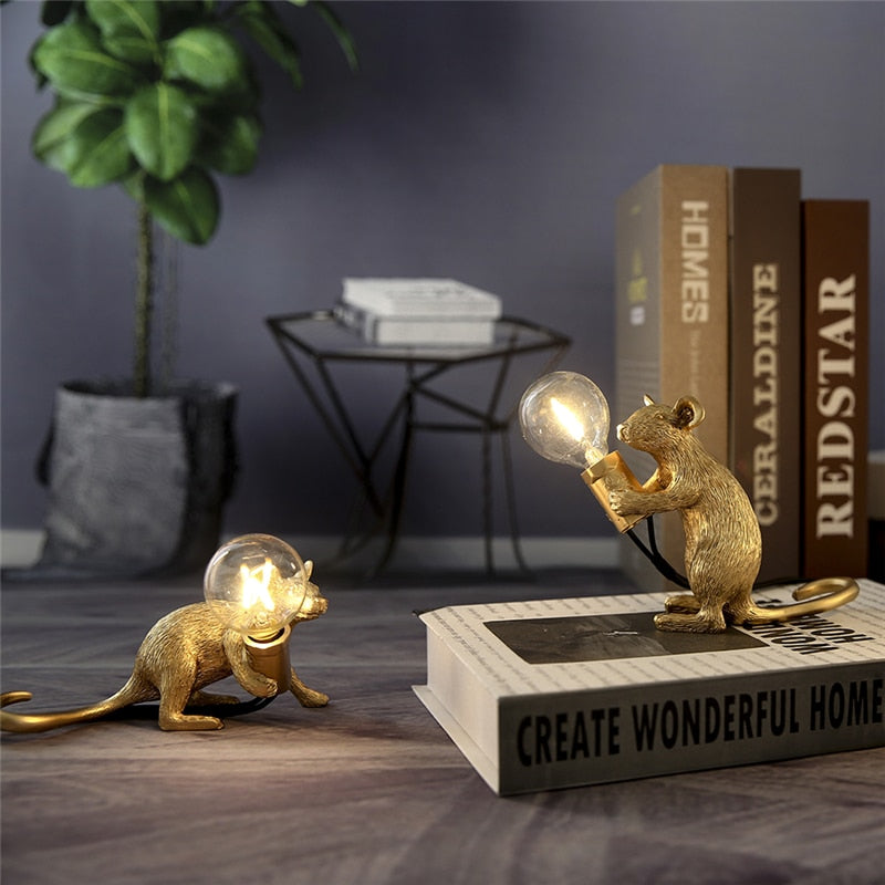 Whimsical Mouse Lamp - Unique Accent Lighting