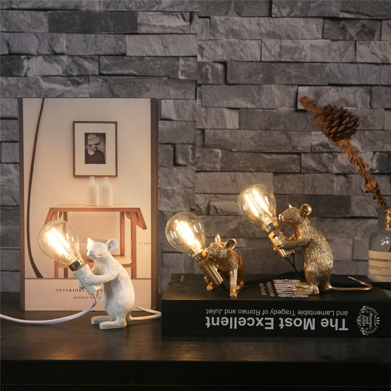 Whimsical Mouse Lamp - Unique Accent Lighting