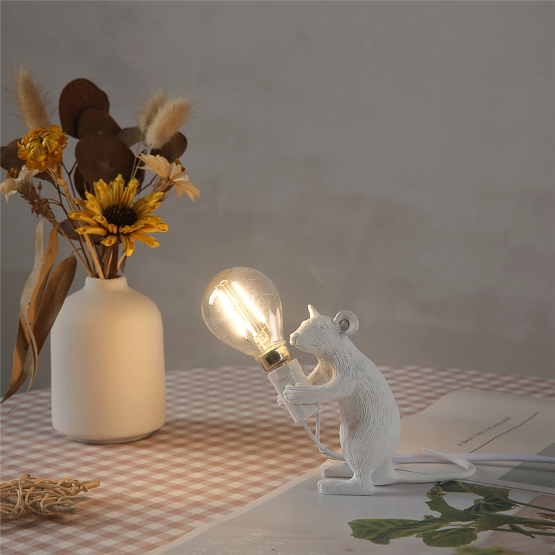 Whimsical Mouse Lamp - Unique Accent Lighting