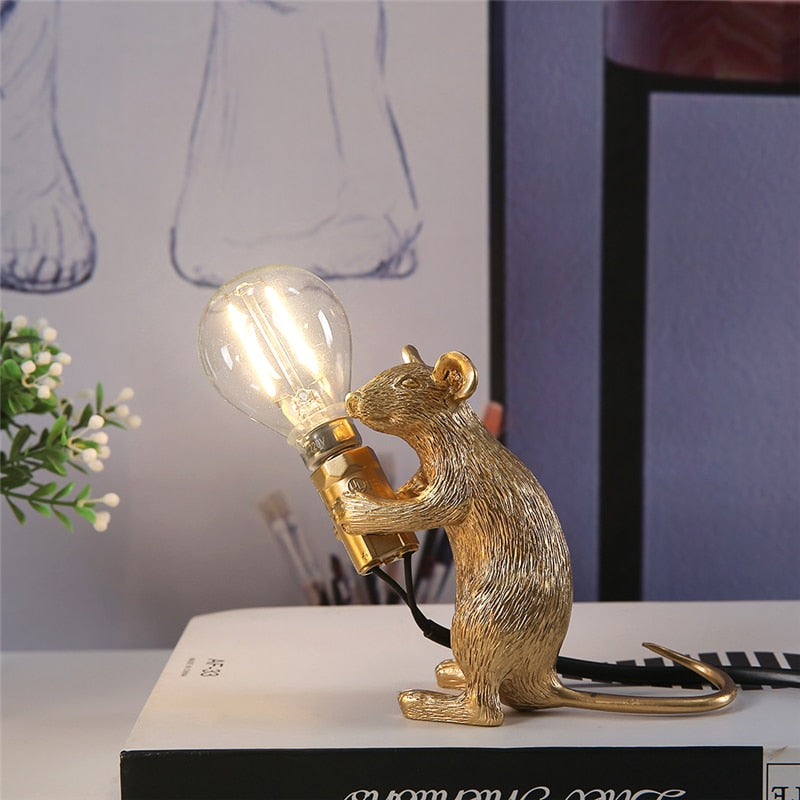 Whimsical Mouse Lamp - Unique Accent Lighting