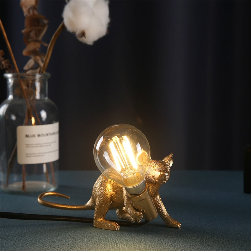 Whimsical Mouse Lamp - Unique Accent Lighting