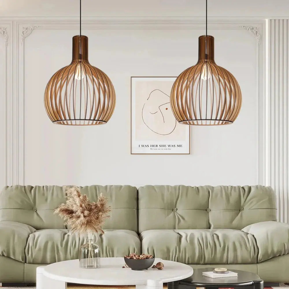 Scandinavian Wood Pendant Light for Ambiance