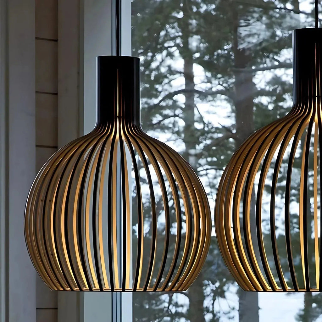 Scandinavian Wood Pendant Light for Ambiance