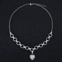 Heart Pendant Necklace with Cubic Zirconia