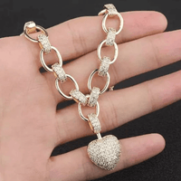 Heart Pendant Necklace with Cubic Zirconia