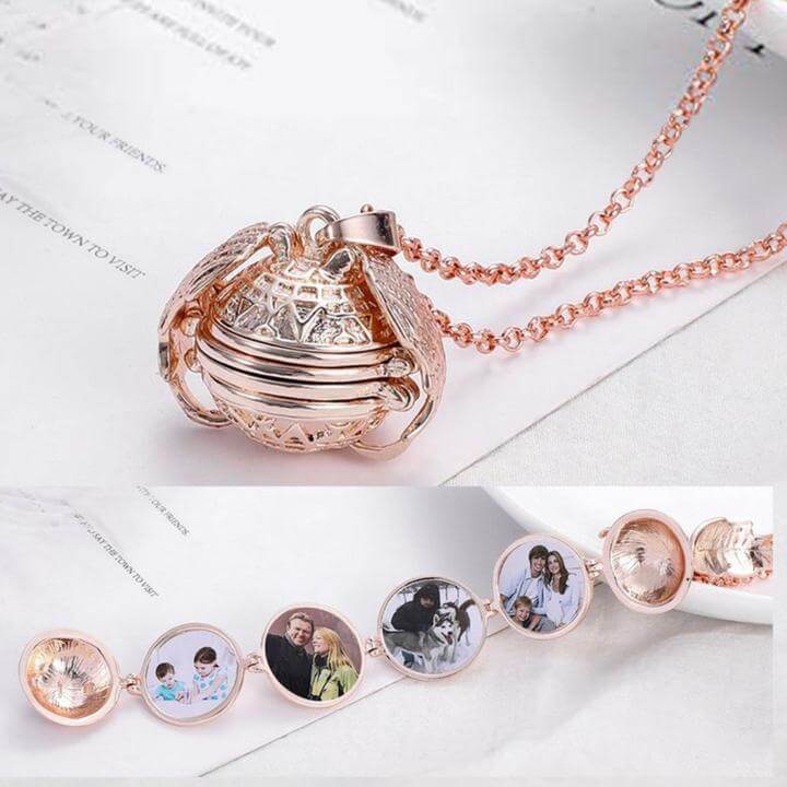 Orbital Photo Locket Necklace
