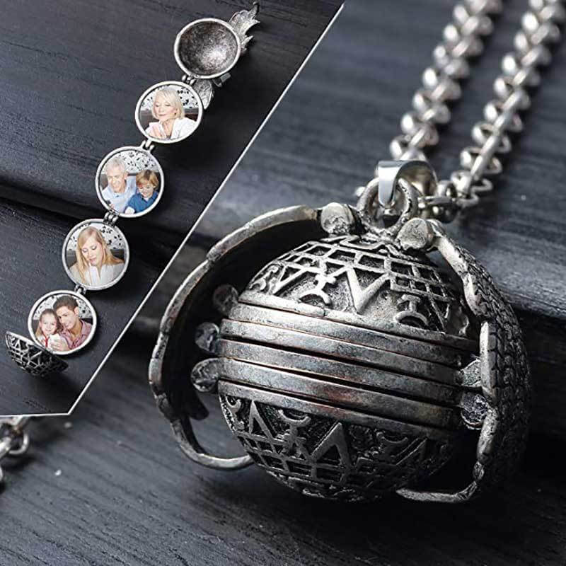 Orbital Photo Locket Necklace