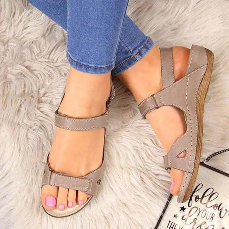 Flat Toe Velcro Casual Sandals