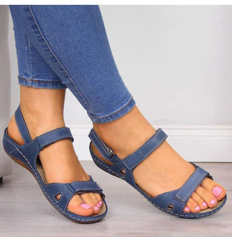 Flat Toe Velcro Casual Sandals
