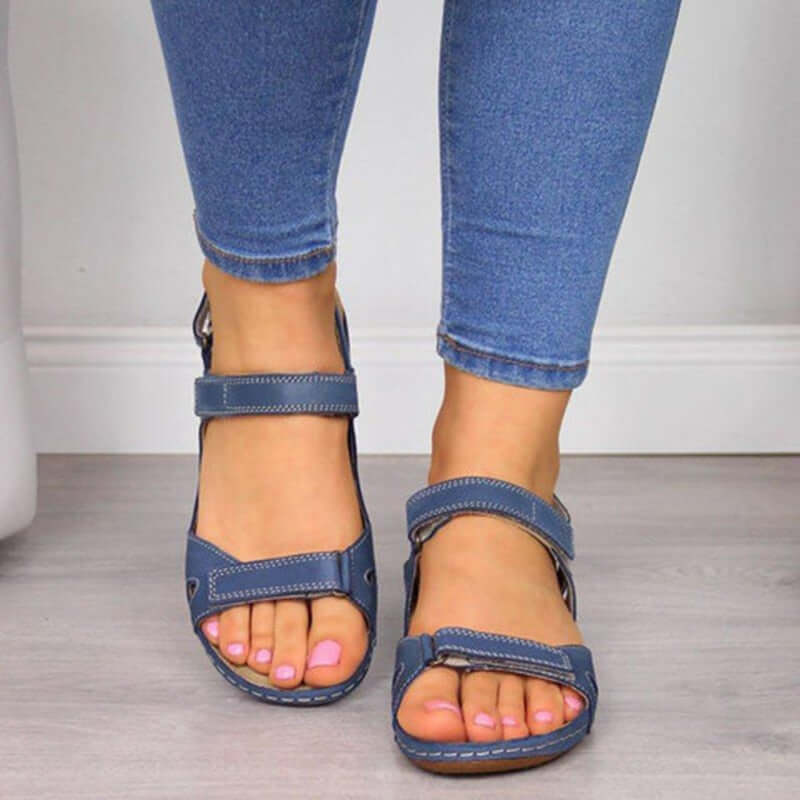 Flat Toe Velcro Casual Sandals