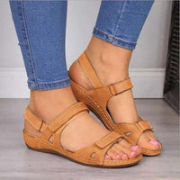 Flat Toe Velcro Casual Sandals