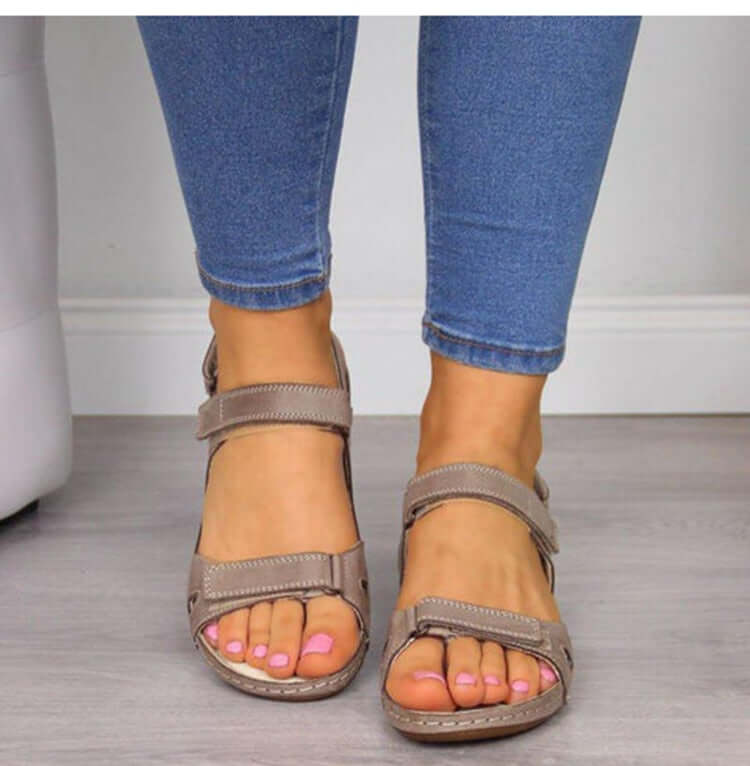 Flat Toe Velcro Casual Sandals