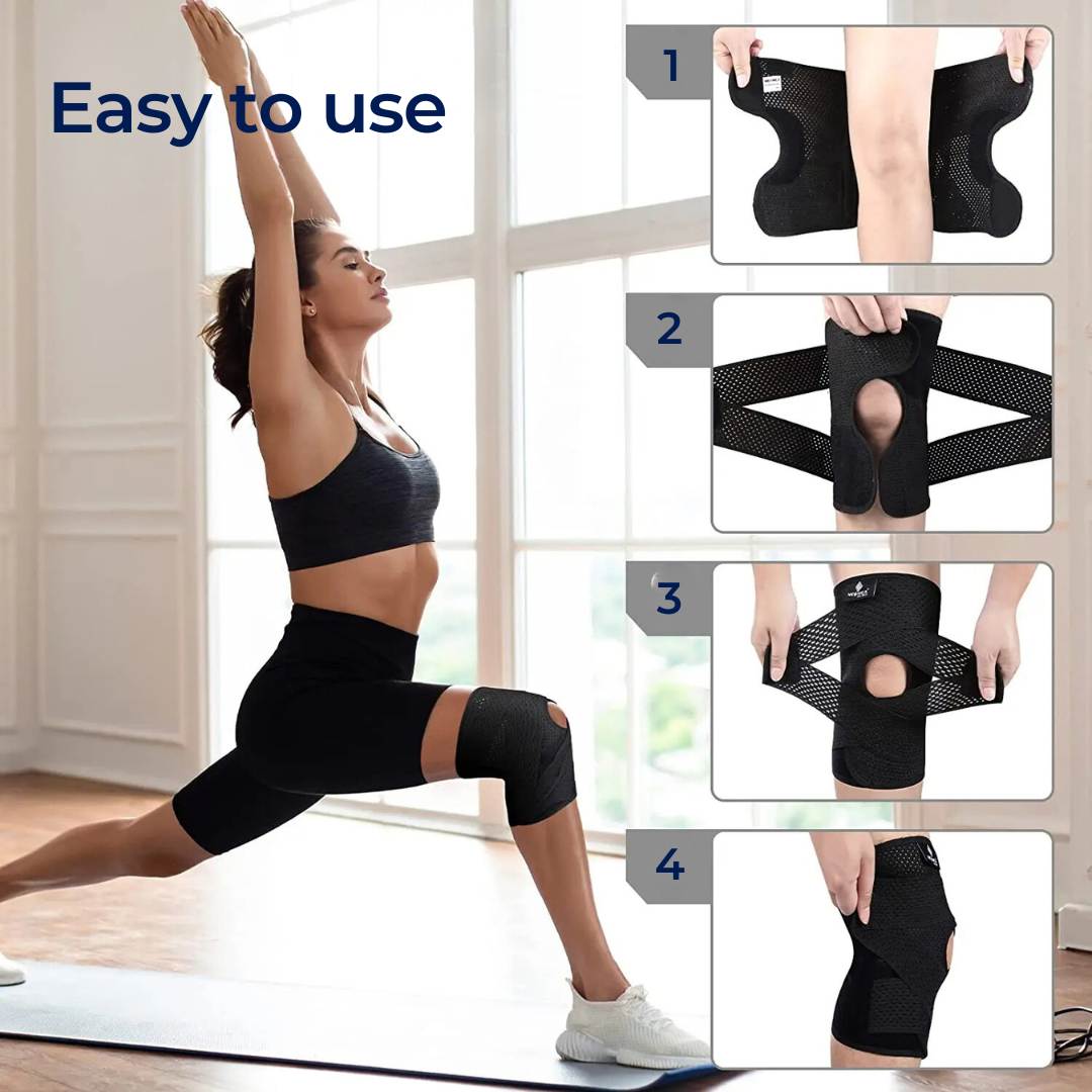 Sisica Knee Support Brace with Springs and Strap