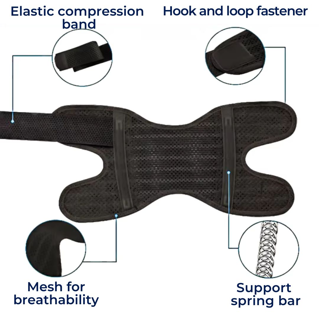 Sisica Knee Support Brace with Springs and Strap