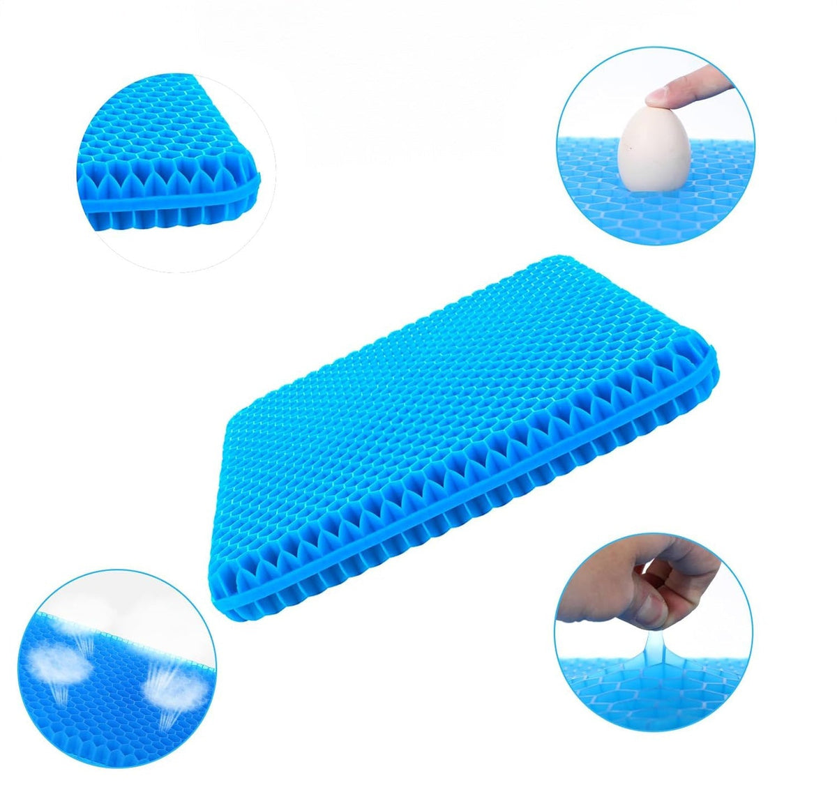 Gel Seat Cushion for Back and Hip Support