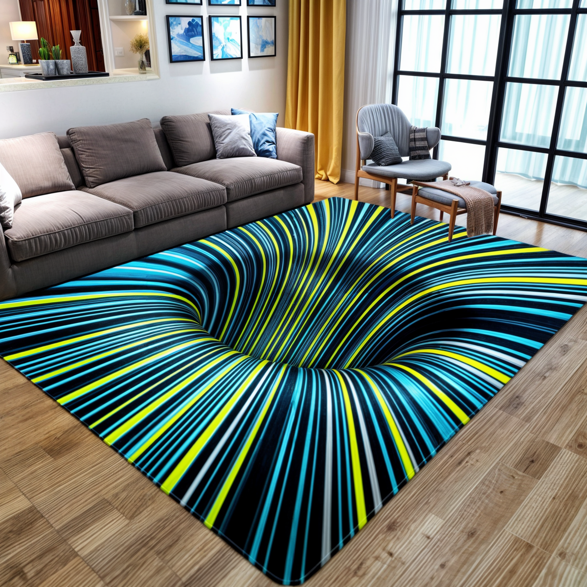 Geometric Illusion Rug