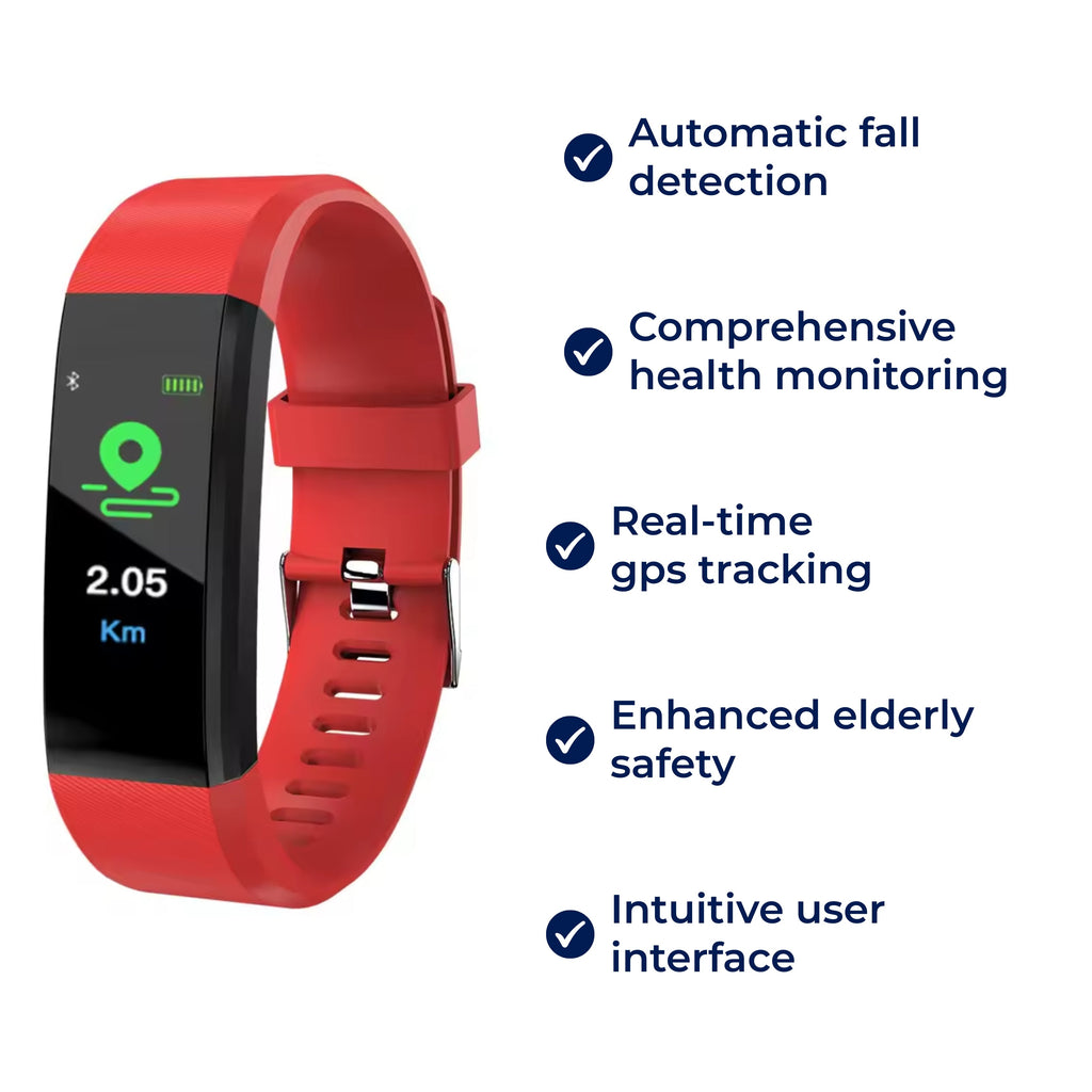 GuardianTime | Smartwatch for Seniors – Fall Detection – Health Monitoring – GPS Tracker – Elderly Safety Sisica