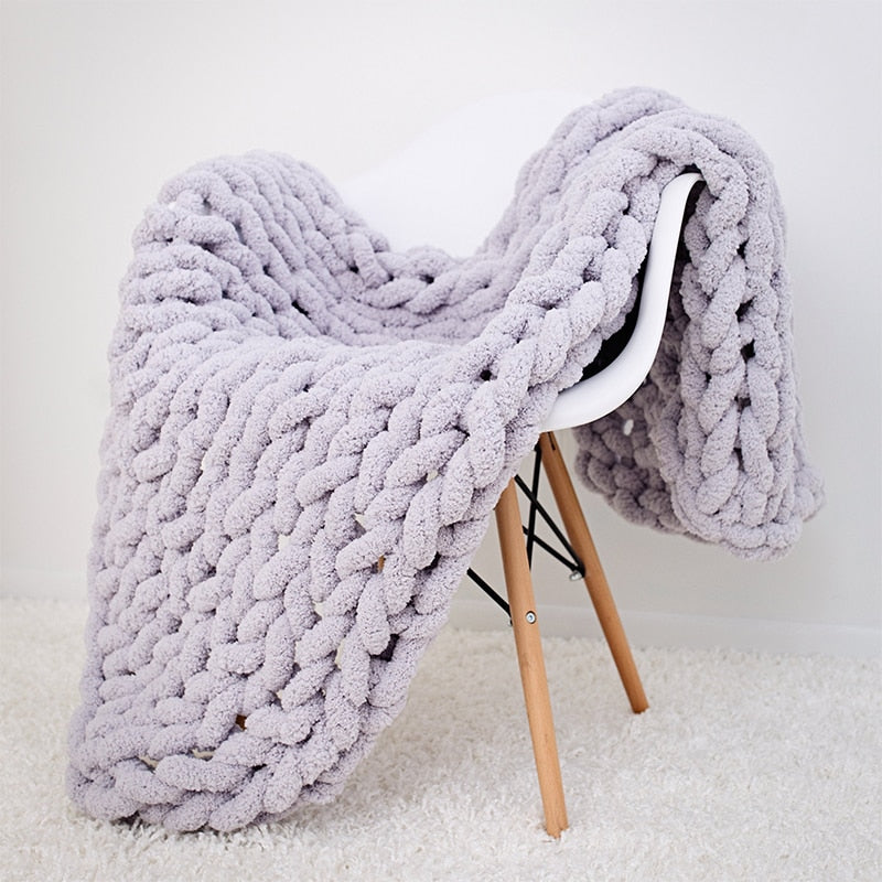 Handcrafted Thick Knit Microfiber Throw