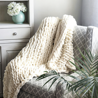 Handcrafted Thick Knit Microfiber Throw