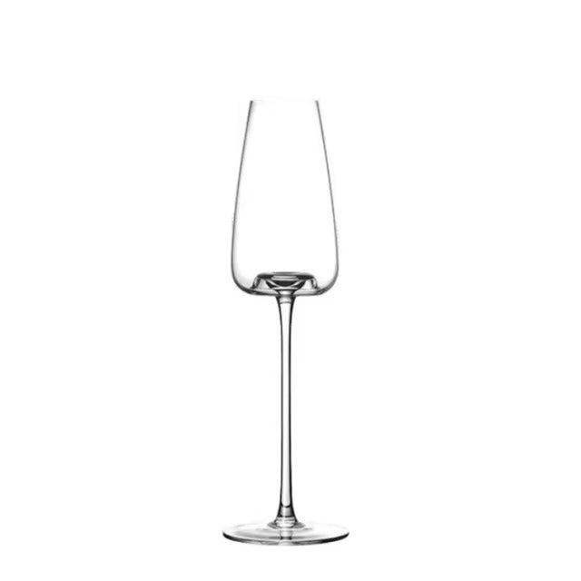 Handmade Wine and Champagne Glasses Set with Refined Design
