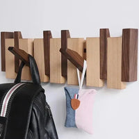 HarmonyHook - Stylish Adjustable Wooden Wall Rack