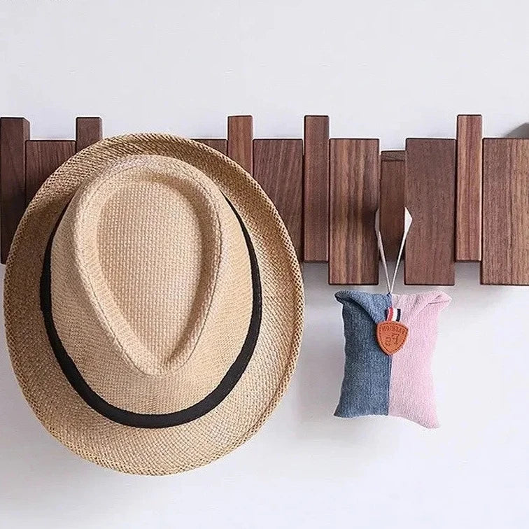 HarmonyHook - Stylish Adjustable Wooden Wall Rack