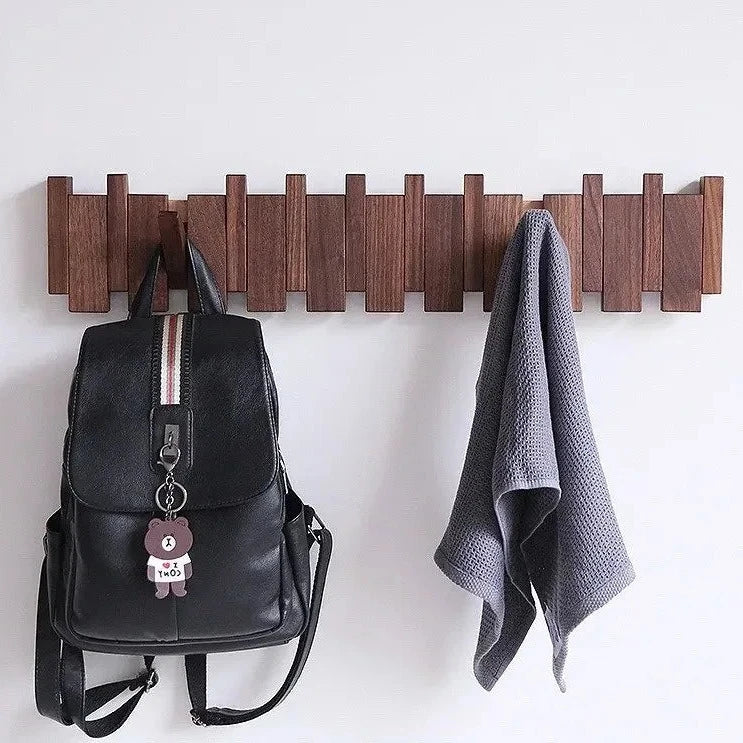 HarmonyHook - Stylish Adjustable Wooden Wall Rack