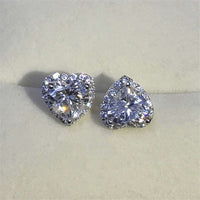 Heart Shape Cubic Zirconia Halo Ring