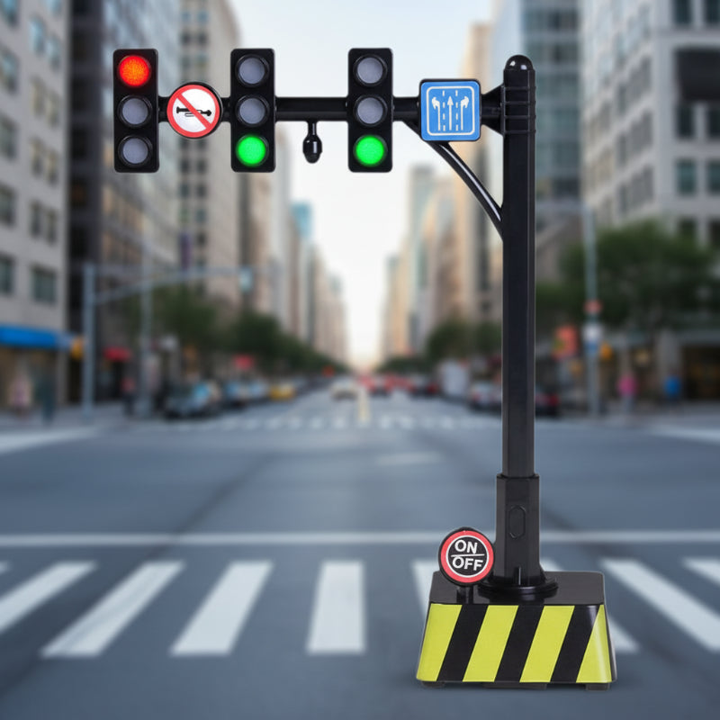 Kids' Educational Traffic Signal & Vehicle Toy Set