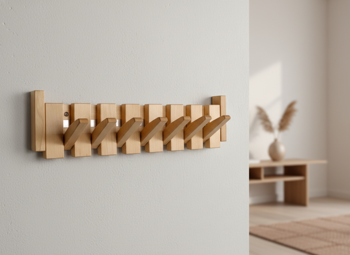 Kleshenger HarmonyCoat – Creative Wooden Coat Rack for Hall and Entrance