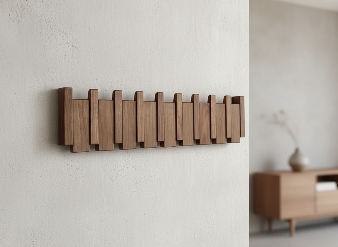 Kleshenger HarmonyCoat – Creative Wooden Coat Rack for Hall and Entrance
