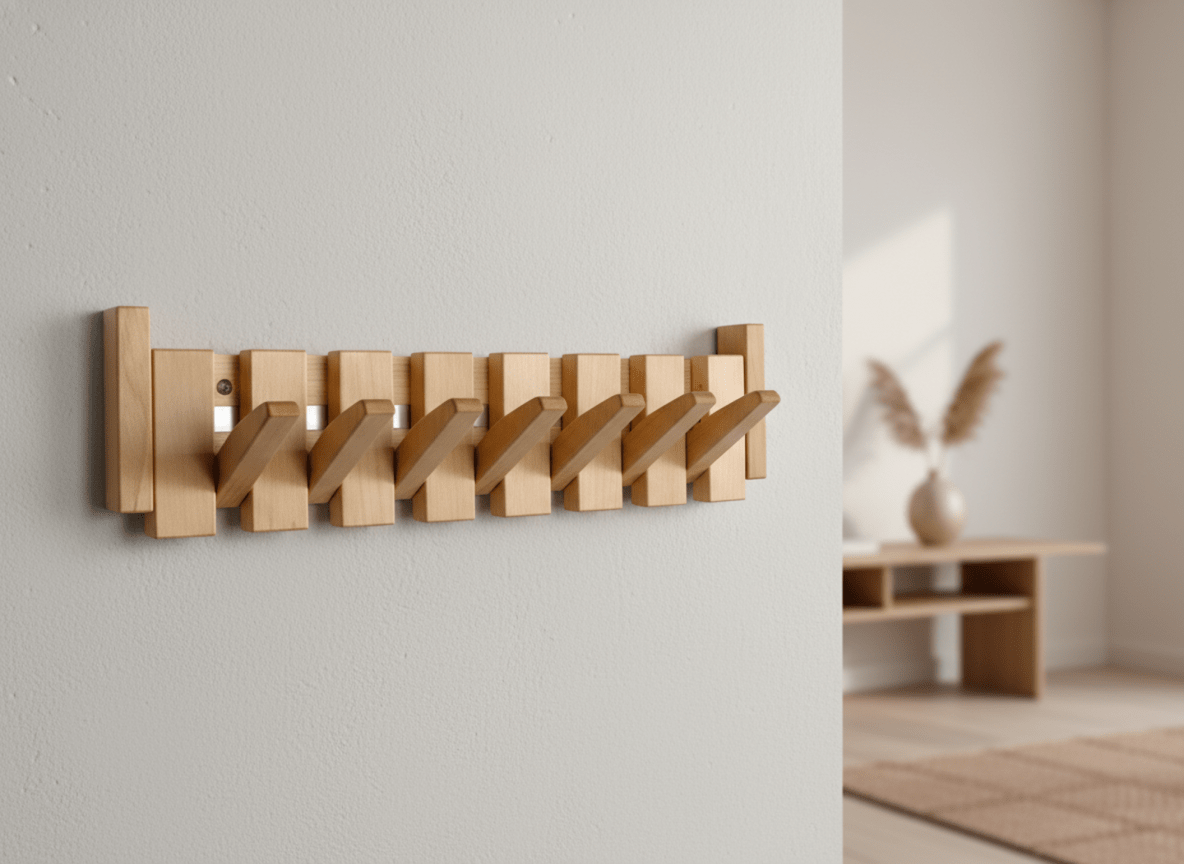 Kleshenger HarmonyCoat – Creative Wooden Coat Rack for Hall and Entrance