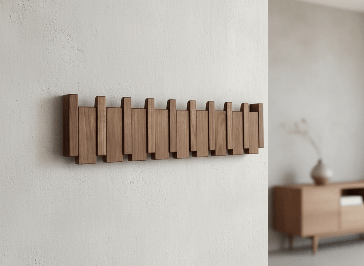 Kleshenger MelodiaWood Coat Hooks - Music-Inspired Wall Organizer - Nyvara Shop