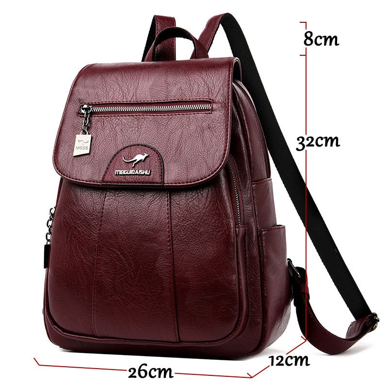 Chic Faux Leather Backpack for Women
