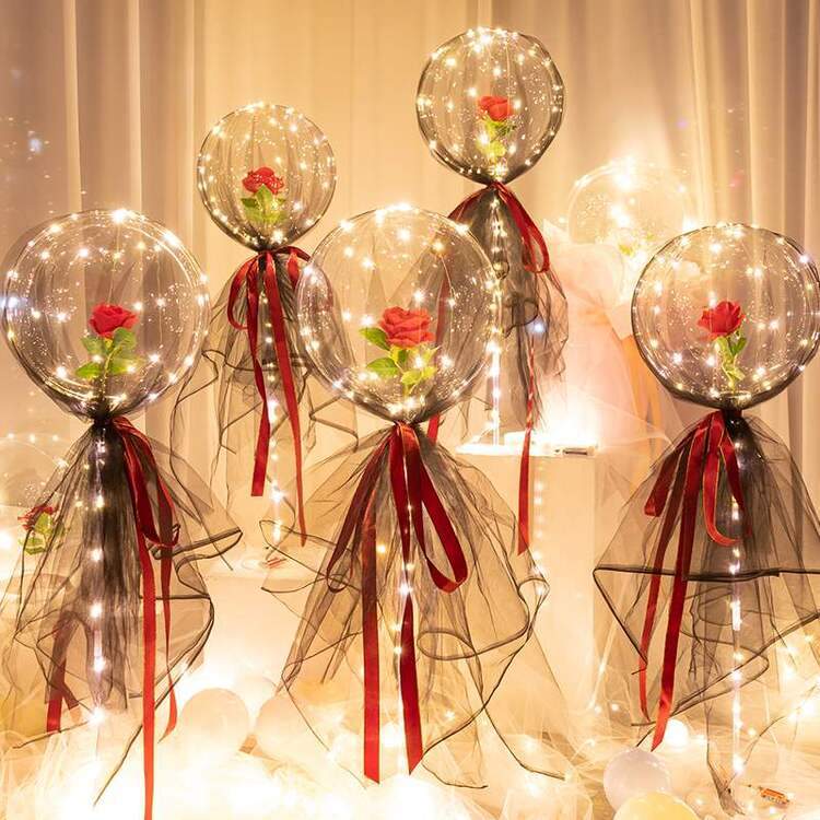 LED Light-Up Balloon Rose Bouquet (DIY Kit)