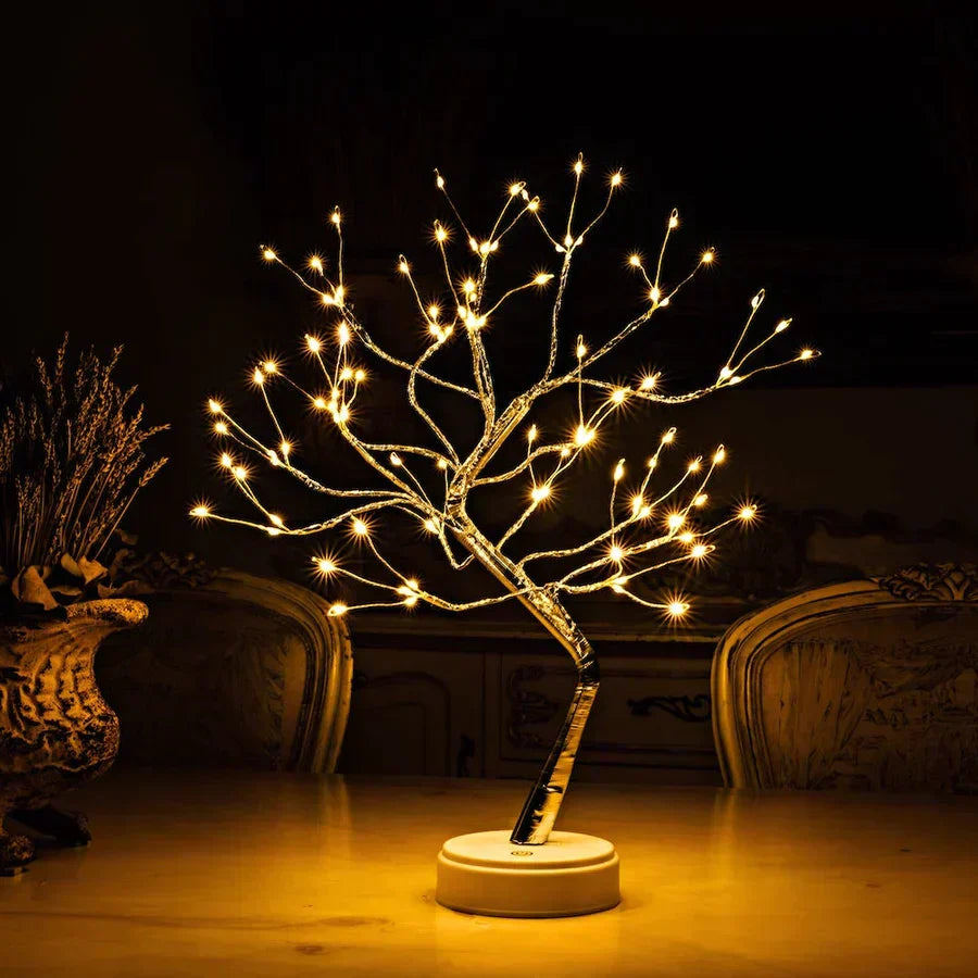 Illuminated Tree Lamp with Bendable Branches