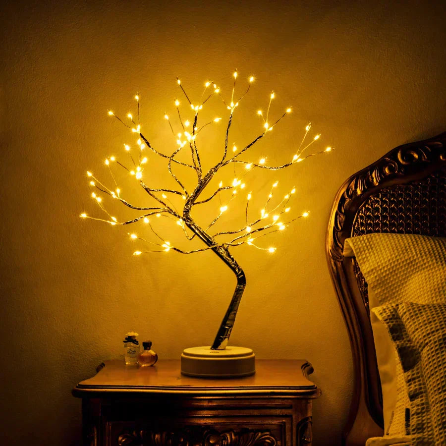 Illuminated Tree Lamp with Bendable Branches