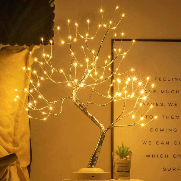 Illuminated Tree Lamp with Bendable Branches