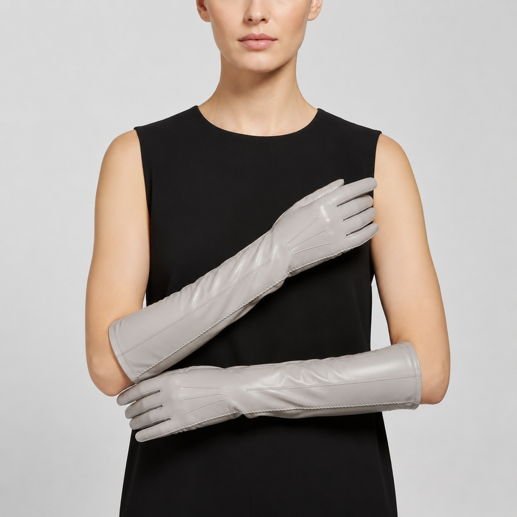 Long Classic Genuine Leather Gloves