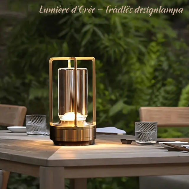 Lumière d'Orée – Wireless design lamp in crystal and metal
