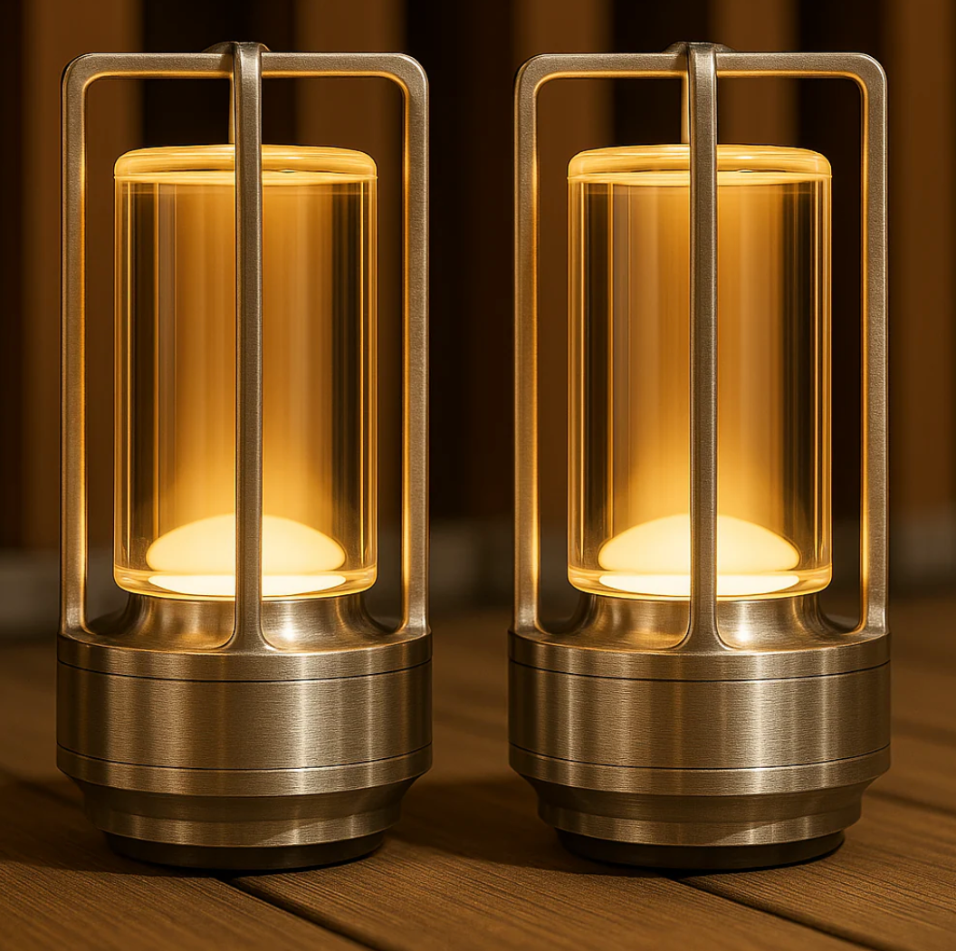 Lumière d'Orée – Wireless design lamp in crystal and metal