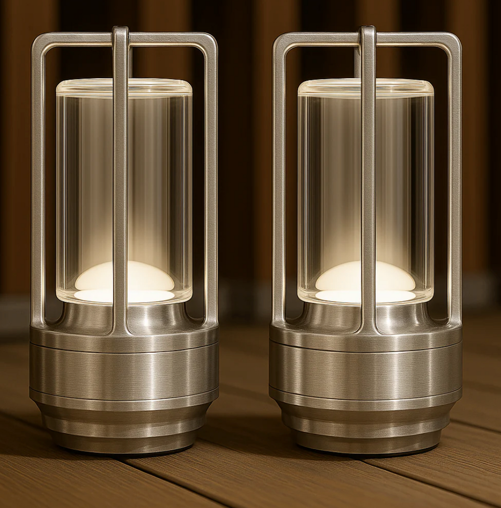 Crystal and Metal Wireless Table Lamp